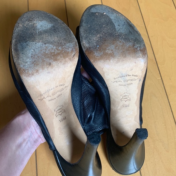Via Spiga black sling back stilettos, size 10 - Picture 8 of 11
